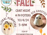 Fall Craft Night: DYI Ghosties & Pressed Flower Pumpkins 