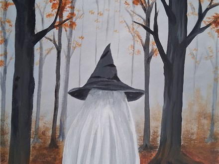 🎃👻 Halloween Paint & Sip Night for Meet Singles in Dunedin 🍷🎨