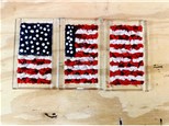 You Had Me at Merlot - Tripartite American Flag - Fused Glass - Thursday June 27st - $42 or $55