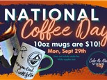 9.29.25 $10 MUGS - NATIONAL COFFEE DAY! - Color Me Mine Studio City