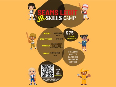 AGES 4-6 JR. SKILLS CAMP - BASEBALL AND SOFTBALL