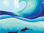Dolphin Waves Canvass Class - June 19th $40/ticket 