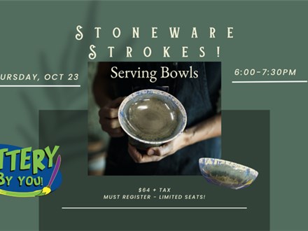 Stoneware Strokes! Serving Bowls