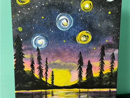 Galatic Sunset Canvas Friday September 13th 6:30-8:30pm