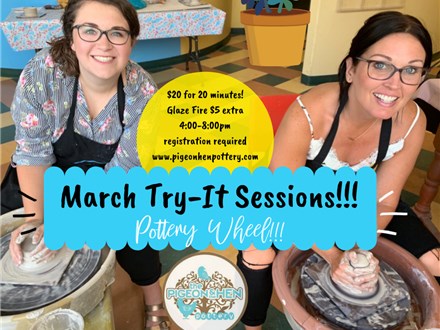 March First Friday Pottery Wheel Try-It Sessions