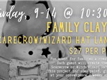 Family Clay Day featuring SCARECROW/WIZARD LANTERNS 9/14@The Pottery Patch 