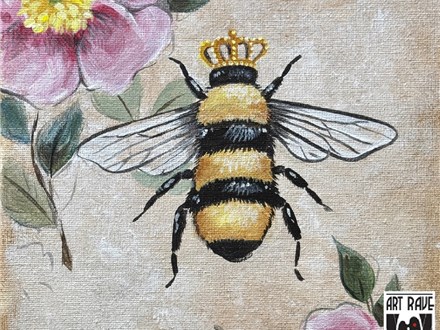 Queen Bee Canvas Paint and Sip