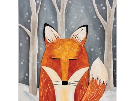 Snowy Fox Canvas Class - Jan. 8th - $40