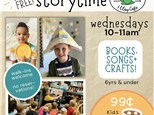 FREE storytime on Wednesday Mornings 10am