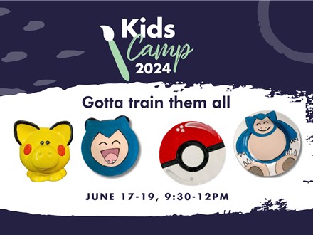 Color Me Mine Kids Summer camp: Gotta Train Them All