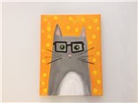 Hipster Kitty (Kids ages 6+) Canvas Class