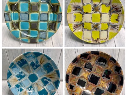 Recorded Stained Glass Lattice Stoneware Class from 10/18/22