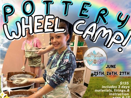 Kids' Pottery Wheel June 25th, 26th, 27th