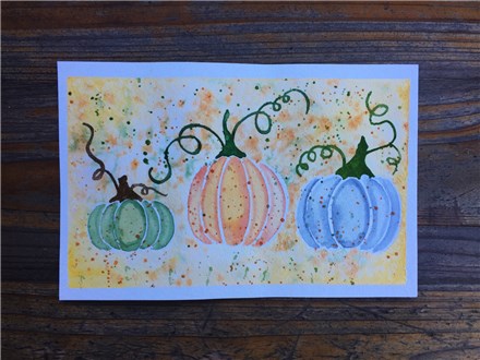 Pumpkin Patch (ages 12+) Watercolor Class