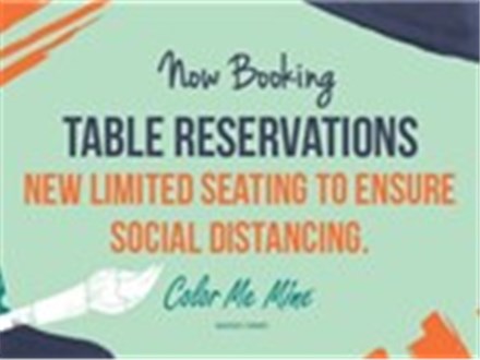 Table Reservation - Color Me Mine, Long Beach