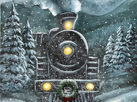 Holiday Express Canvas Paint and Sip