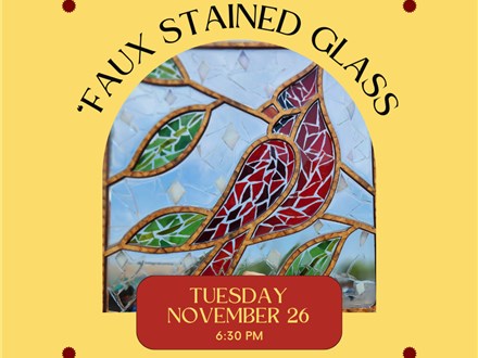 Faux Stained Glass Mosaic-Tuesday, November 26, 6:30 pm