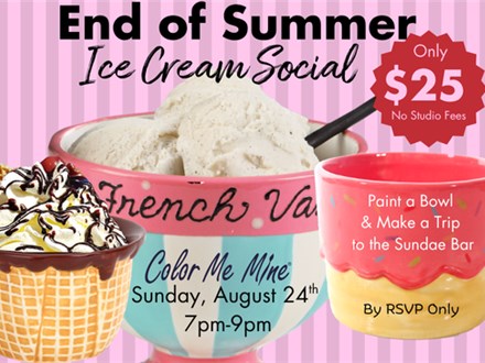 Ice Cream Social - Sunday August 24th