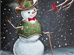  Gentle Snowman Canvas Paint and Sip