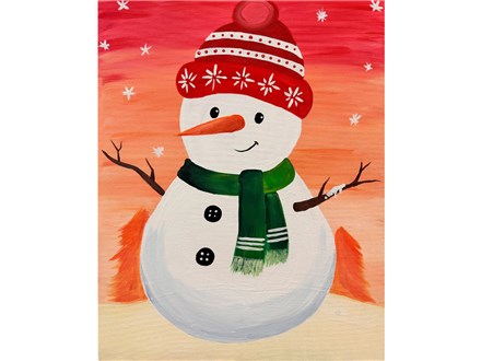 Mt. Washington Kids Sunset Snowman Canvas - Jan 10th