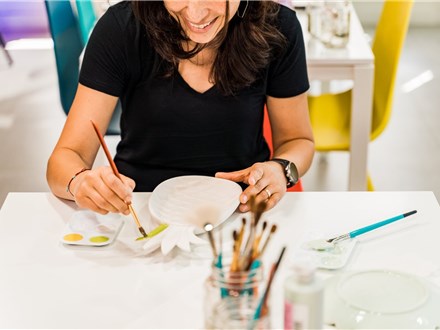 Adult Pottery Painting Party at The Painted Pot