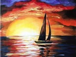 Sunset Sail Canvas Paint and Sip