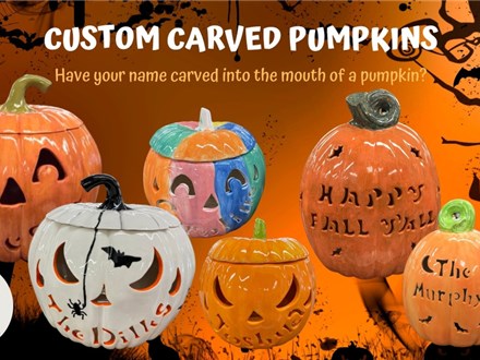 Order Now!- Personalized Name Carved Pumpkin