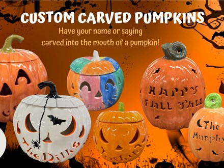 Order Now!- Personalized Name Carved Pumpkin