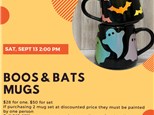 Boos and Bats Mug Painting-Saturday, September 13, 2:00 pm