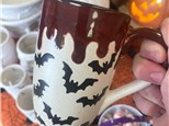 Pottery Glazed Bat Themed Pottery  Friday October 18th 6:30pm - 8:30pm