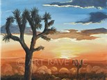 Sunset At Joshua Tree Canvas Paint and Sip