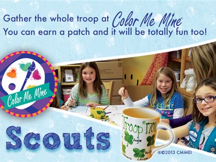 Scout Troop Party at Color Me Mine - Pittsford, NY