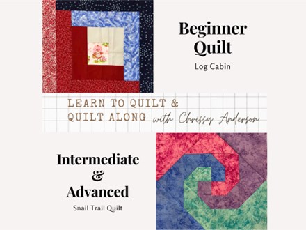Intro to Quilting/Quilt Along: Log Cabin & Snail Trail Quilts
