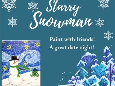 Starry Snowman Canvas Class