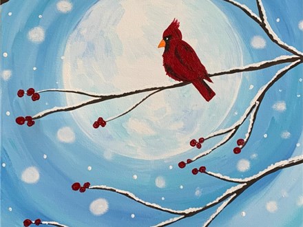 Winter Cardinal Canvas Friday January 27th 6:30-8:30pm