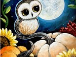 Whoo's In The Pumpin Patch Canvas Paint and Sip