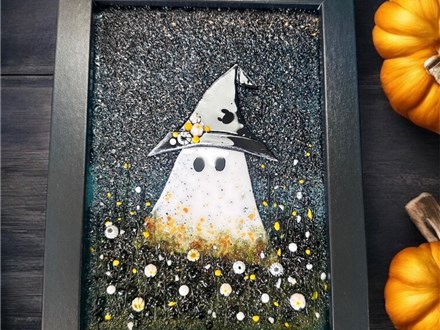 You Had Me at Merlot-Fused Glass Flower Ghost- Friday Sept. 12-$42