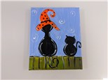 Black Cats Mommy/ Daddy & Me Canvas Class $40 (age 4 and up)