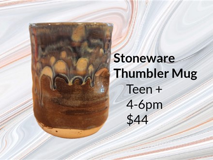 Stoneware Thumbler Mug Painting Party 9/26/25 4-6pm