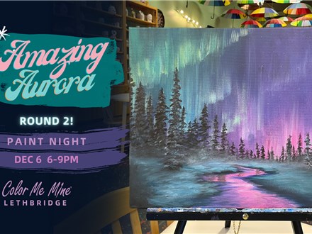 Round 2: 'Amazing Aurora' Paint Night (Dec. 6)