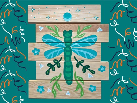 Wood Board Dragonflies or Fireflies - Summer Camp - Jun, 6th 