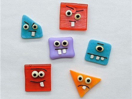 Fused Glass Monster Magnets