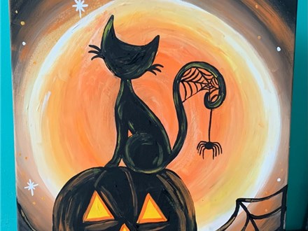 Halloween Cat Canvas Friday September 27th 6:30-8:30pm