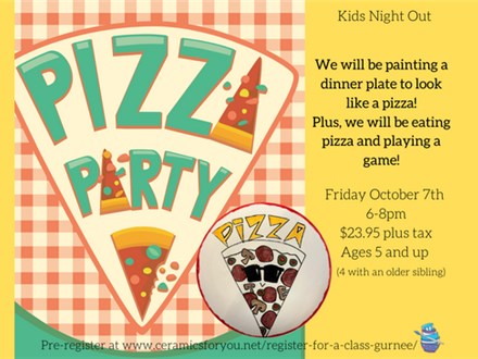 Pizza Party Kids Night Drop Off Event