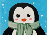 Penguin Canvas Painting - Monday 12/19