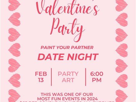 Paint your Partner Date Night at Party Art-Thursday, February 13, 6:00