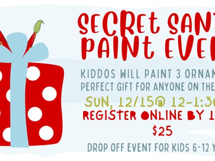 SECRET SANTA KIDS EVENT 12/15 @THE POTTERY PATCH