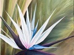 Blue Bird of Paradise Canvas Paint and Sip