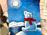 You Had Me at Merlot - Winter Polar Bear - Canvas - Dec 27th - $30 &Up