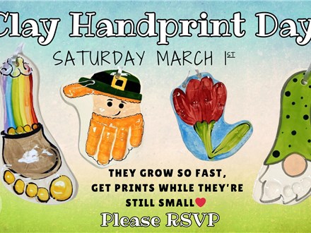 Clay Handprint Day! March 2025